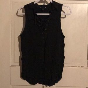 Black tank with v neck